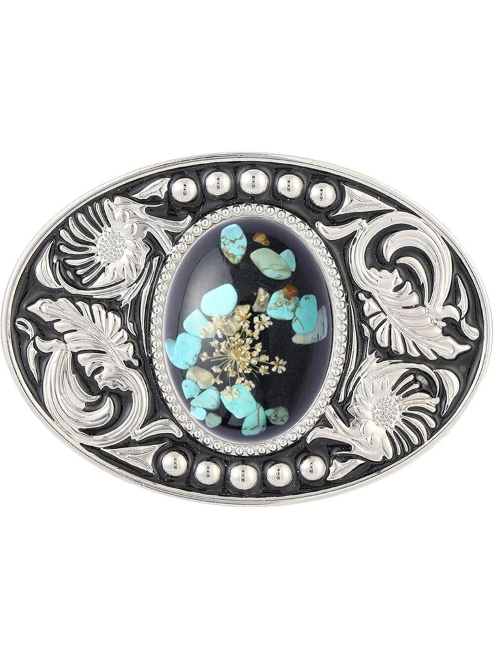 Unisex 3-turquoise Cowboy Native American Belt Buckle Western Chic Style